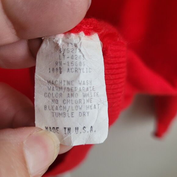Designers Originals Cardigan Sz S Red Button Sweater Vintage USA READ - Picture 10 of 15